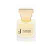 Bottiglia di profumo Floriage Extrait de Parfum con tappo dorato su sfondo bianco.
