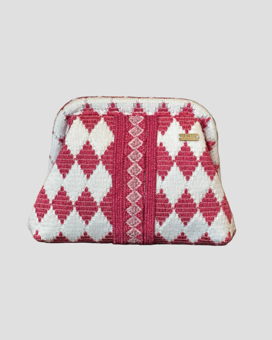 Pochette fucsia a rombi pho firenze