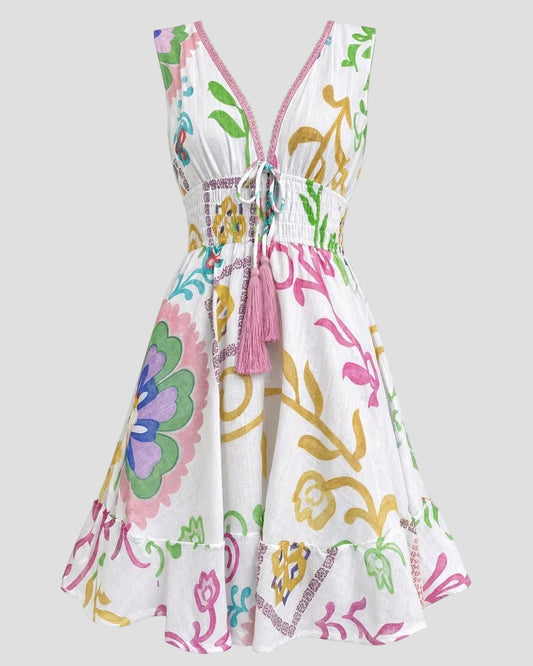 abito- scollo-v-nappe-rosa-vestito-lyocell-pho-firenze