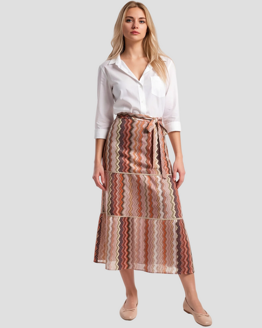 Look completo: gonna Pho Firenze abbinata a camicia bianca