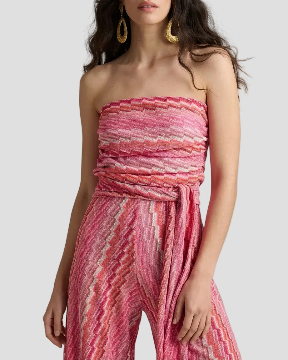 dettaglio tuta donna jumpsuit electric fuxia 