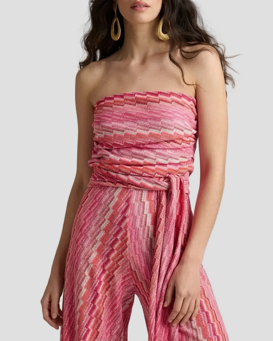 dettaglio tuta donna jumpsuit electric fuxia 